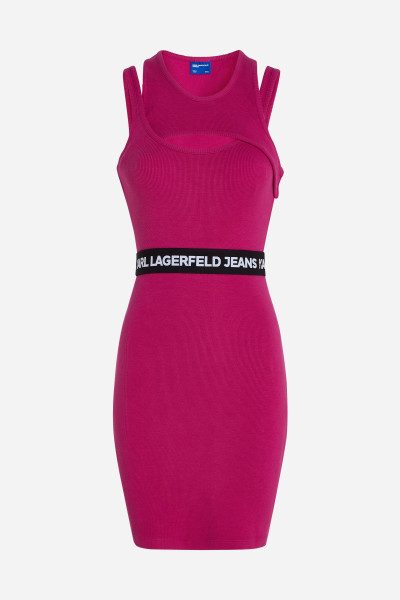 ŠATY KARL LAGERFELD JEANS KLJ LOGO ELASTIC TANK DRESS - Fotografia č. 5