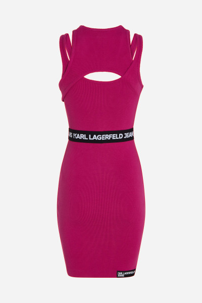 ŠATY KARL LAGERFELD JEANS KLJ LOGO ELASTIC TANK DRESS - Fotografia č. 6