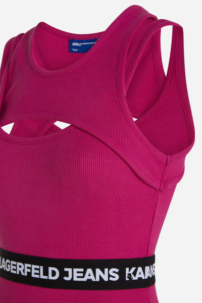 ŠATY KARL LAGERFELD JEANS KLJ LOGO ELASTIC TANK DRESS - Fotografia č. 7