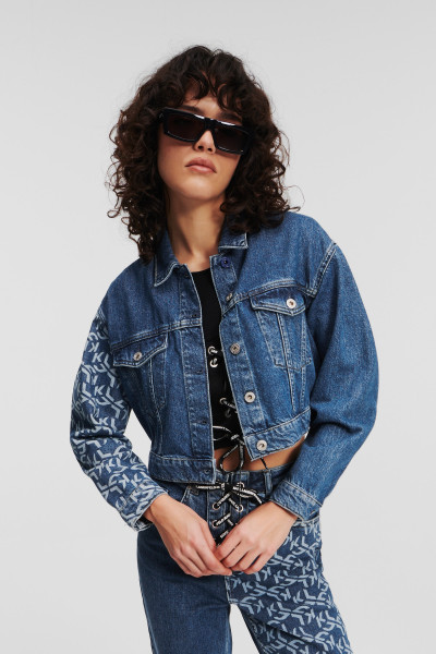 BUNDA KARL LAGERFELD JEANS KLJ MONOGRAM BOXY DENIM JACKET - Fotografia č. 1