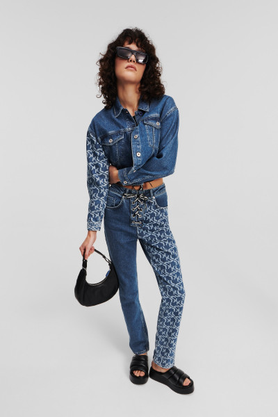 BUNDA KARL LAGERFELD JEANS KLJ MONOGRAM BOXY DENIM JACKET - Fotografia č. 2
