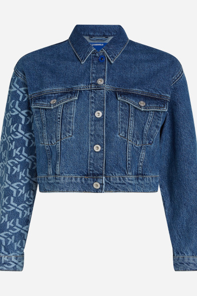 BUNDA KARL LAGERFELD JEANS KLJ MONOGRAM BOXY DENIM JACKET - Fotografia č. 5