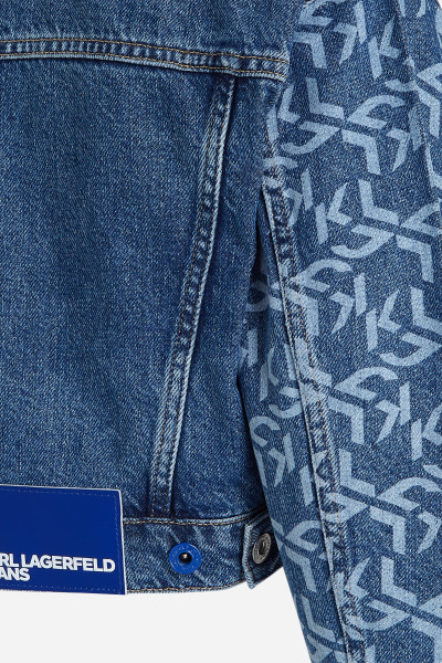 BUNDA KARL LAGERFELD JEANS KLJ MONOGRAM BOXY DENIM JACKET - Fotografia č. 8