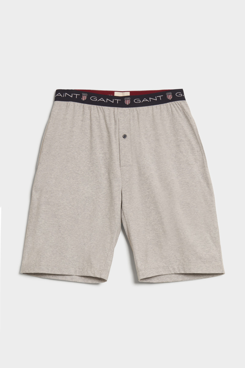 PYŽAMOVÉ ŠORTKY GANT SHIELD PAJAMA SHORTS LIGHT GREY MELANGE