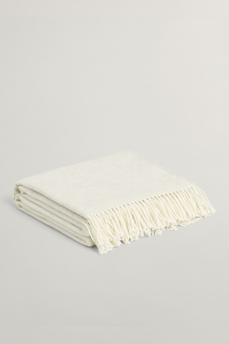DEKA GANT LOGO THROW 130X180 WHITE SAND
