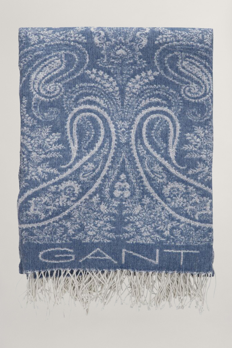 DEKA GANT JACQUARD PAISLEY THROW 130X180 MID BLUE