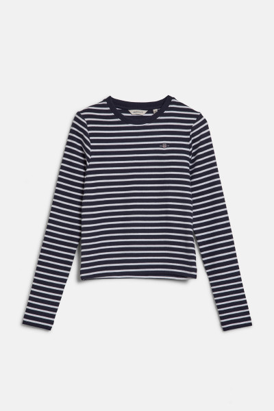 TOP GANT SHIELD SLIM RIBBED STRIPED TOP - Fotografie č. 1