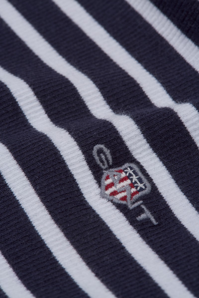 TOP GANT SHIELD SLIM RIBBED STRIPED TOP - Fotografia č. 3