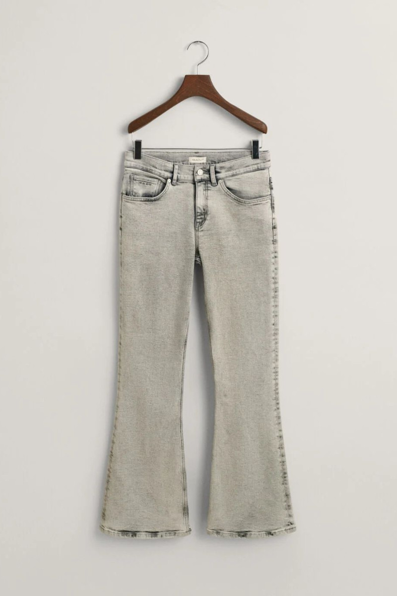 DŽÍNY GANT BOOTCUT JEANS GREY WORN IN