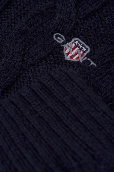 KARDIGAN GANT SHIELD CROPPED CABLE ZIP HOODIE - Fotografie č. 6