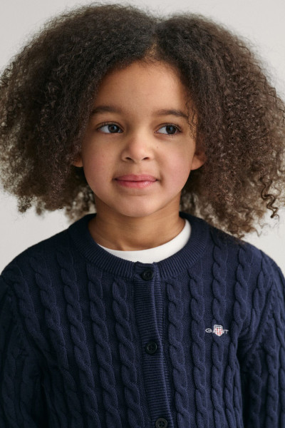 KARDIGAN GANT SHIELD COTTON CABLE CARDIGAN - Fotografie č. 4
