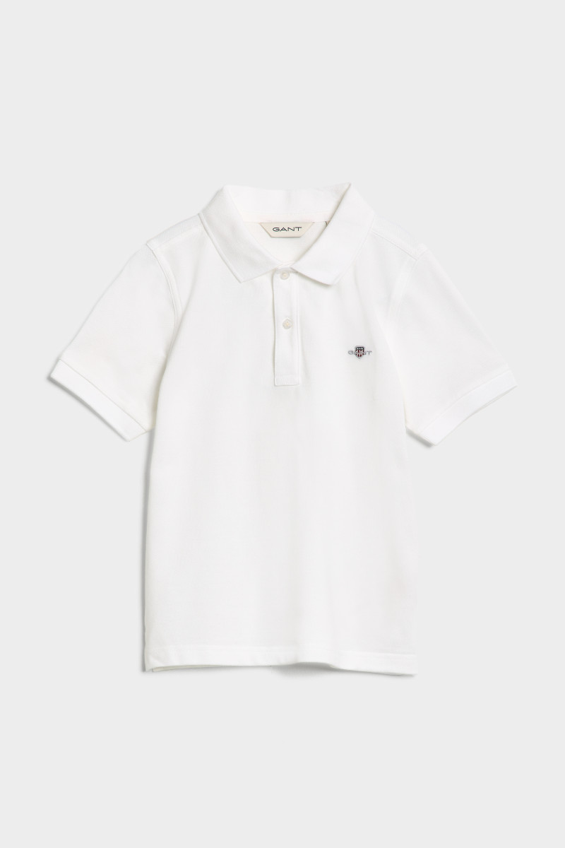 POLOKOŠILE GANT SHIELD SS PIQUE WHITE