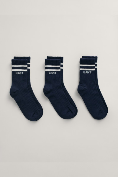 PONOŽKY GANT LOGO RIB SOCKS 3-PACK - Fotografia č. 1