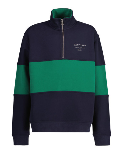 MELEGÍTŐ FELSŐ GANT COLOR BLOCKED HALF ZIP SWEAT - Kép 1
