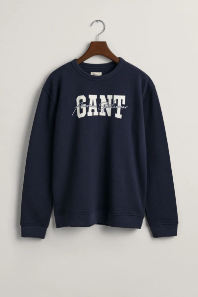 MIKINA GANT ARCH SCRIPT C-NECK - Fotografie č. 1