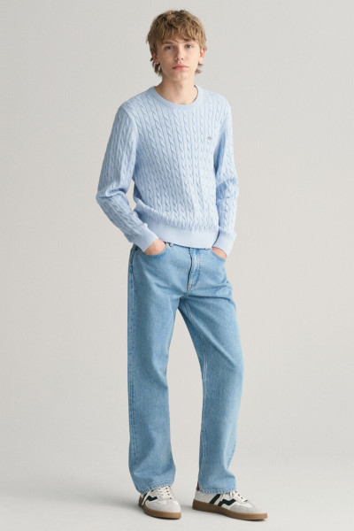 SVETR GANT SHIELD COTTON CABLE C-NECK - Fotografie č. 2