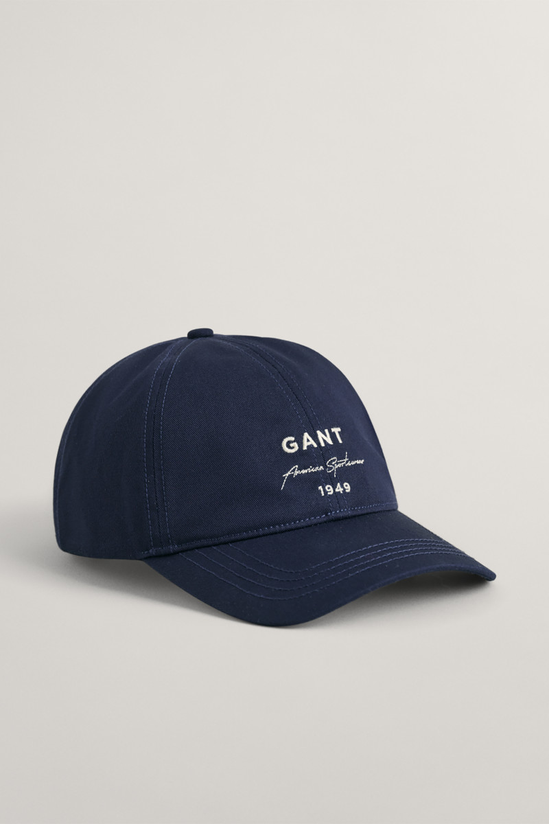 KŠILTOVKA 7-16 LET GANT GRAPHIC SCRIPT COTTON TWILL CAP EVENING BLUE