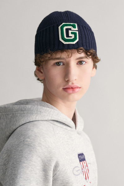 ČAPICA 7-16 ROKOV GANT G BADGE RIB KNIT BEANIE - Fotografia č. 3