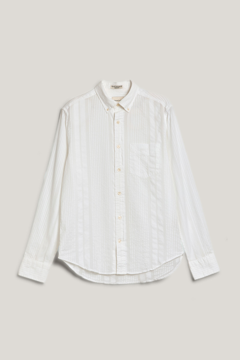KOŠILE GANT REG SEERSUCKER STRIPE SHIRT WHITE