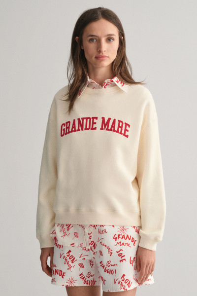MELEGÍTŐ FELSŐ GANT GRANDE MARE C-NECK SWEAT - Kép 1