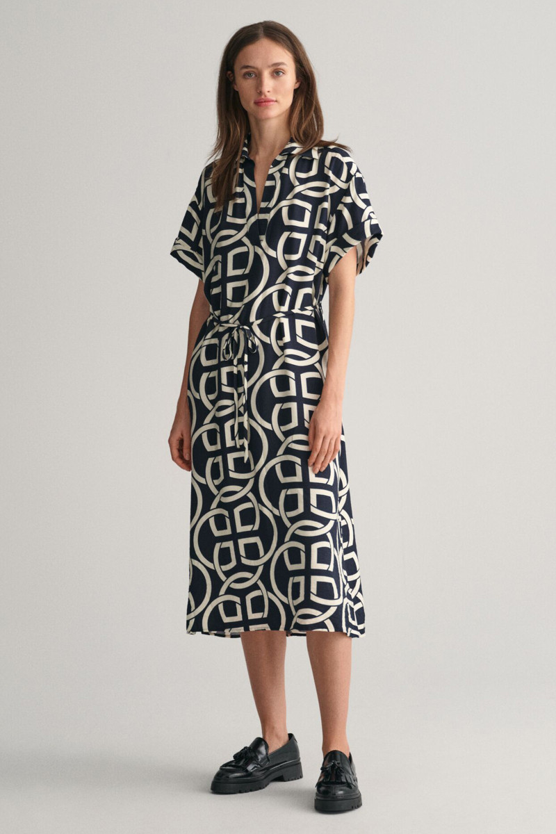 ATY GANT REL MONOGRAM PRINT SS CAFTAN EVENING BLUE GANT CZ aty-gant-rel-monogram-print-ss-caftan-evening-blue-gant-cz