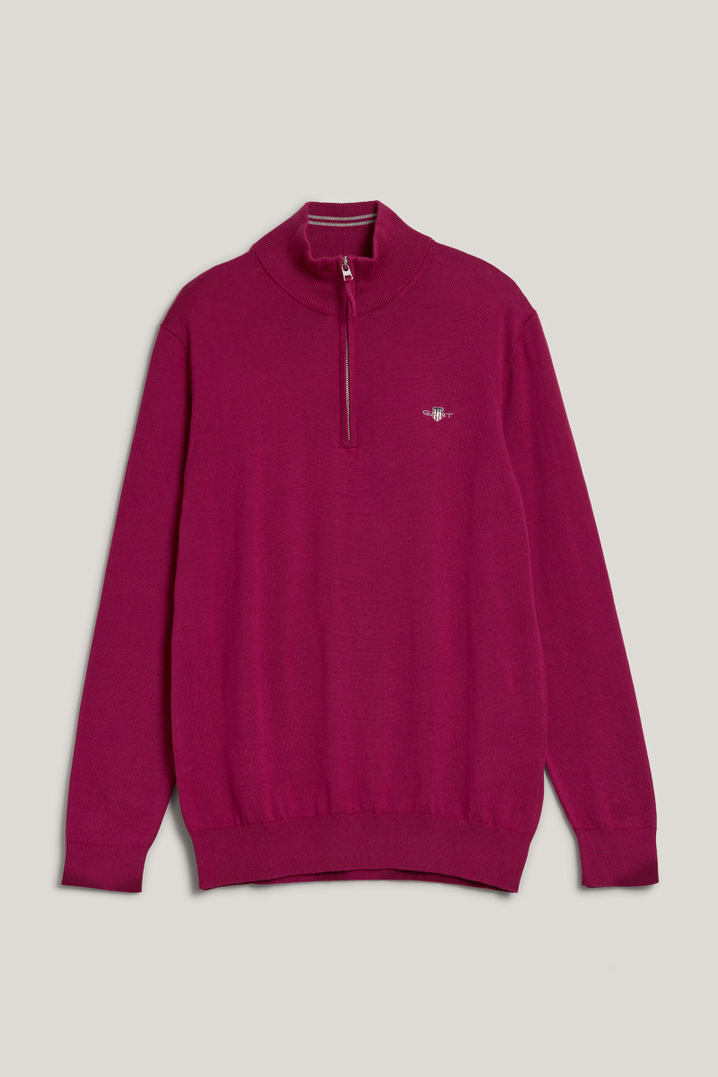 SVETR GANT CLASSIC COTTON HALFZIP BEAUTYBERRY PURPLE