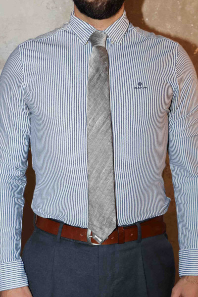 NYAKKENDŐ GANT SILK LINEN HERRINGBONE TIE - Kép 4