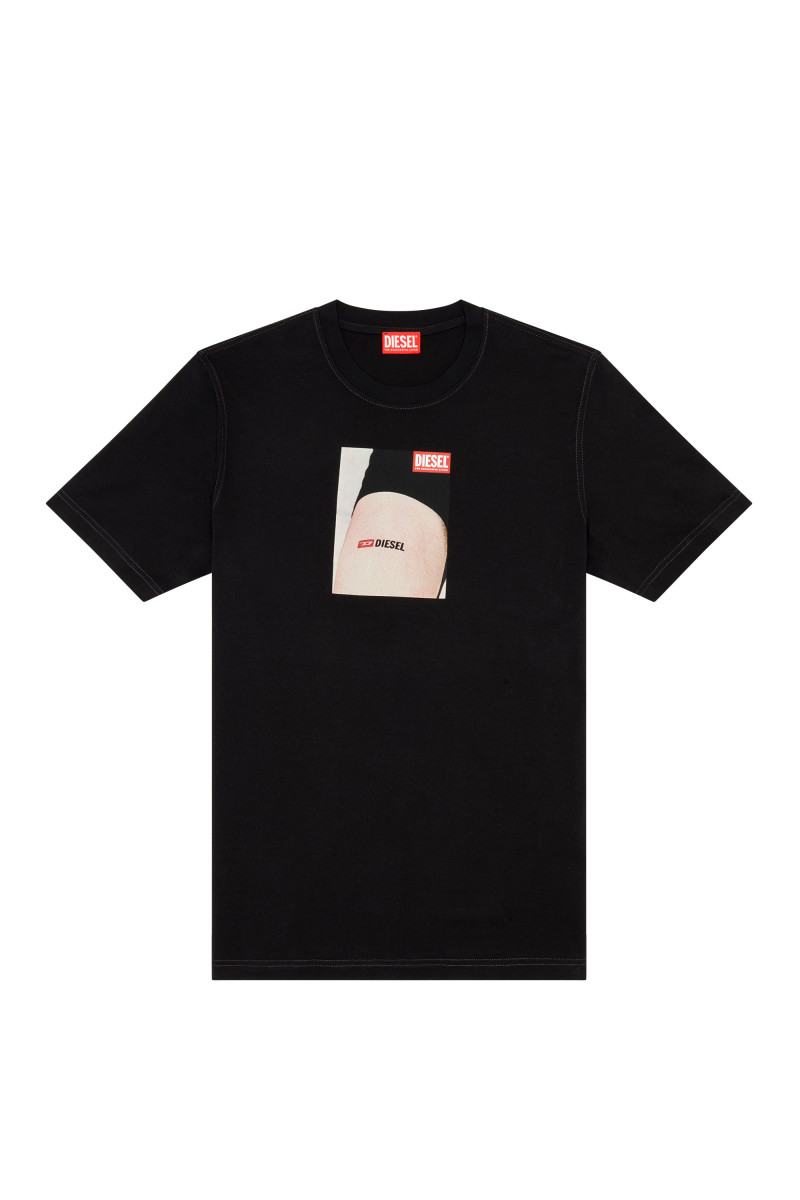 【DIESEL】T-Adjust-K19 Men's T-shirt with Diesel tattoo print | White | Diesel