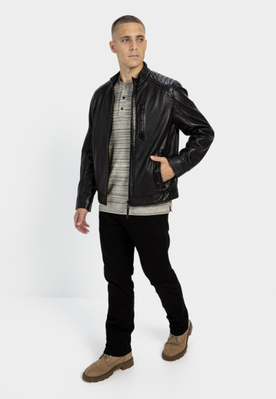 BUNDA CAMEL ACTIVE LEATHER JACKET - Fotografia č. 2