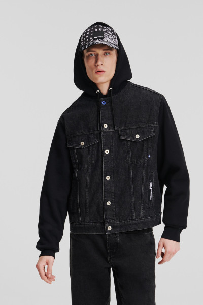 BUNDA KARL LAGERFELD JEANS KLJ MIX MATERIAL DENIM JACKET - Fotografia č. 1