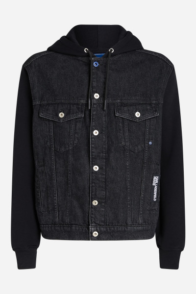 BUNDA KARL LAGERFELD JEANS KLJ MIX MATERIAL DENIM JACKET - Fotografia č. 5