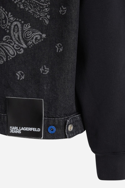 BUNDA KARL LAGERFELD JEANS KLJ MIX MATERIAL DENIM JACKET - Fotografia č. 8