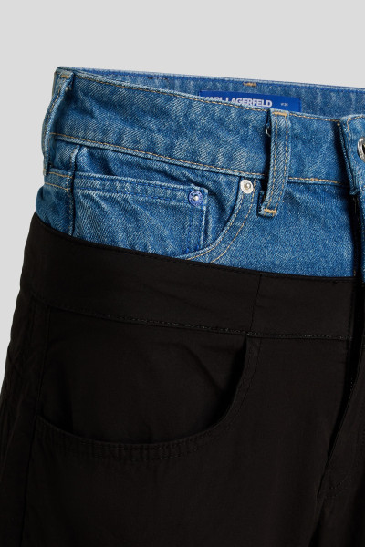 KALHOTY KARL LAGERFELD JEANS KLJ BLOCKED DENIM CARGO - Fotografie č. 3