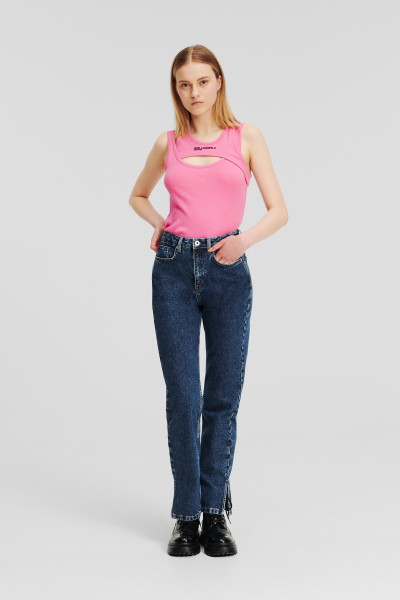 DŽÍNY KARL LAGERFELD JEANS KLJ HR STRAIGHT W/SLIT DENIM - Fotografie č. 1