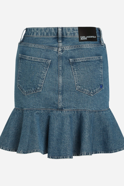 SUKŇA KARL LAGERFELD JEANS KLJ RUFFLE DENIM SKIRT - Fotografia č. 6
