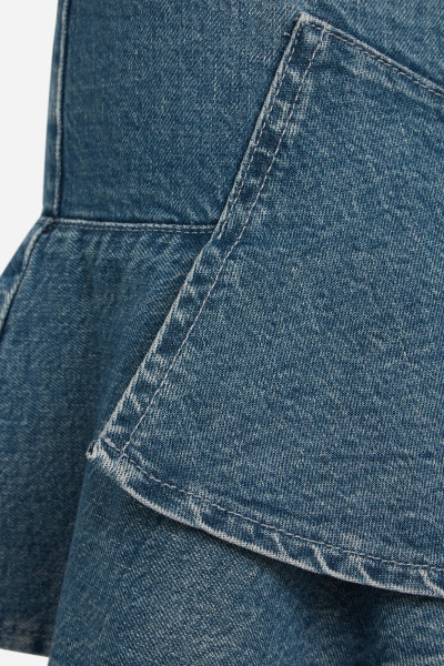 SUKŇA KARL LAGERFELD JEANS KLJ RUFFLE DENIM SKIRT - Fotografia č. 7