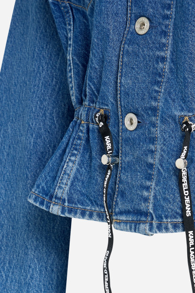 BUNDA KARL LAGERFELD JEANS KLJ TIED DENIM JACKET - Fotografie č. 8