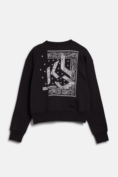MIKINA KARL LAGERFELD JEANS KLJ REGULAR BANDANA SWEAT - Fotografie č. 2
