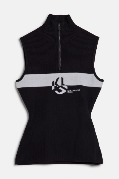 ROLÁK KARL LAGERFELD JEANS KLJ HALF ZIP STRIPE KNIT - Fotografia č. 1