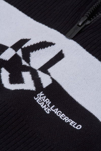 ROLÁK KARL LAGERFELD JEANS KLJ HALF ZIP STRIPE KNIT - Fotografia č. 3