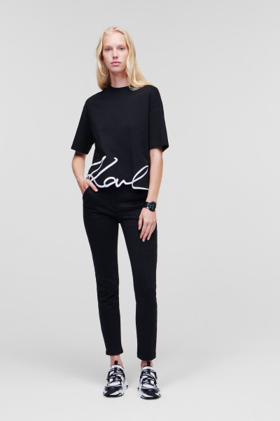 TRIČKO KARL LAGERFELD KARL SIGNATURE HEM T-SHIRT - Fotografie č. 1