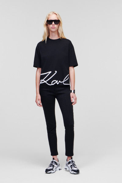 TRIČKO KARL LAGERFELD KARL SIGNATURE HEM T-SHIRT - Fotografie č. 4