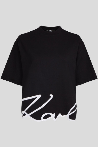 TRIČKO KARL LAGERFELD KARL SIGNATURE HEM T-SHIRT - Fotografie č. 6