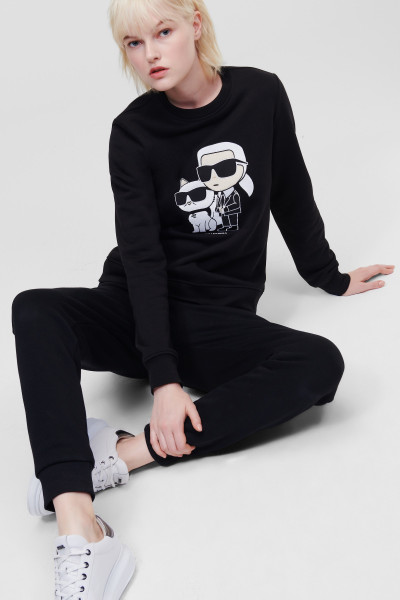 MIKINA KARL LAGERFELD IKONIK 2.0 SWEATSHIRT - Fotografie č. 3