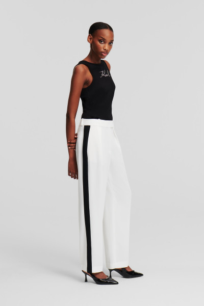 NADRÁG KARL LAGERFELD CONTRAST PANEL TAILORED PANTS - Kép 2