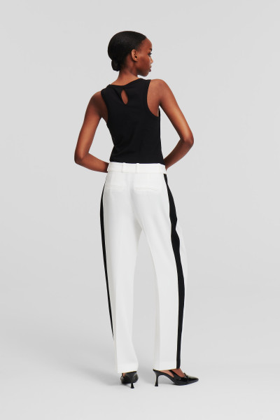 NADRÁG KARL LAGERFELD CONTRAST PANEL TAILORED PANTS - Kép 3