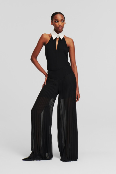 KALHOTY KARL LAGERFELD FLUID PLEATED PANTS - Fotografie č. 1