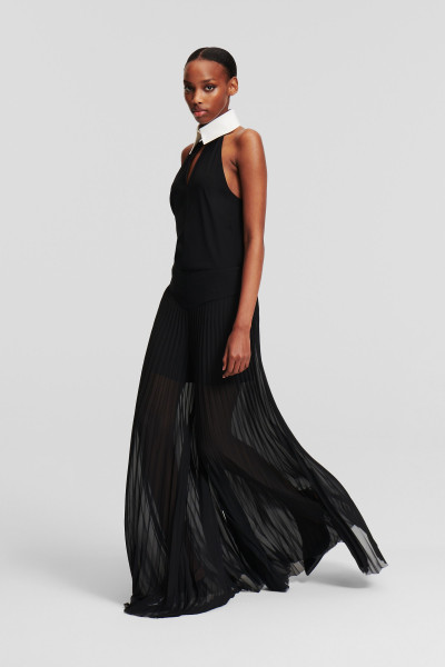 KALHOTY KARL LAGERFELD FLUID PLEATED PANTS - Fotografie č. 2