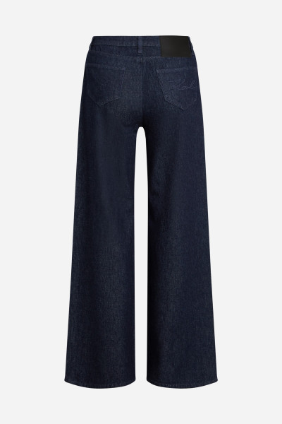 DŽÍNY KARL LAGERFELD MID RISE WIDE LEG DENIM PANTS - Fotografie č. 6