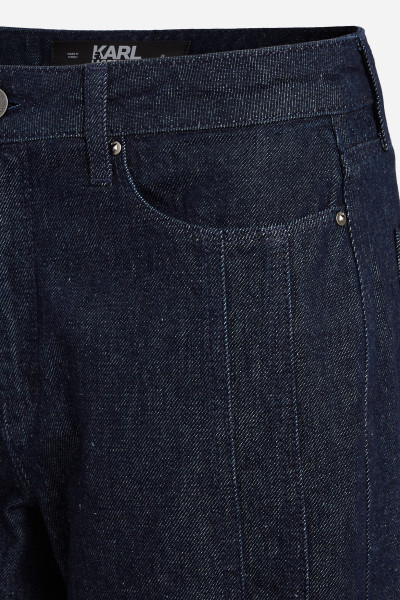 DŽÍNY KARL LAGERFELD MID RISE WIDE LEG DENIM PANTS - Fotografie č. 7